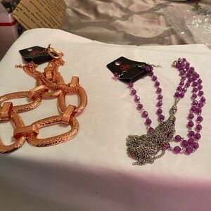 Set of two earrings and Necklace Set